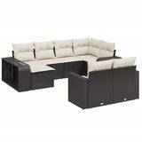  10-dijelni set vrtnih sofa s jastucima crni od poliratana | shoptok.hr