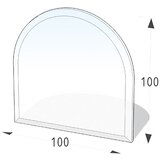 Lienbacher Stakleni podložak za kamin (100 x 100 cm, Savijeni oblik) | shoptok.hr