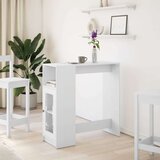 vidaXL Barski stol s držačima bijeli 101x40x103,5 cm drveni | shoptok.hr