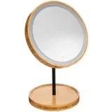 ogledalo na stalku sa led svetlom inconnue 18/9x31cm bambus