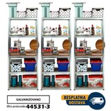 Komplet od tri police 180x90x40cm, 5x175kg galva