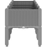  Vrtna sadilica s nogama svjetlosiva 160 x 40 x 42 cm PP | Eponuda.com