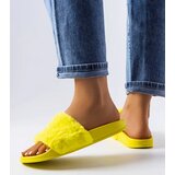 Gemre Yellow fur slides Raffaele | shoptok.hr