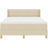  Krevet s opruga kutije s madracem Krema 200 x 160 cm tkanina | shoptok.hr