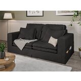 Ropez Črna sedežna garnitura 196 cm Nora – | Shoptok.si