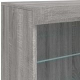  Komoda z LED lučkami siva sonoma 181,5x37x67 cm | Shoptok.si