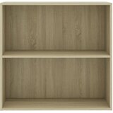 Ormarić za knjige s 2 razine boja hrasta 80x30x76,5 cm iverica | Eponuda.com