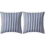 vidaXL Zunanje blazine 2 kosa črtaste 45x45 cm mornarsko modre, (21050232) | Shoptok.si