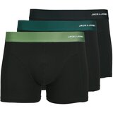 Jack & Jones Bokserice 'JACNICK' tamo siva / jabuka / kraljevski zelena / crna Cijene