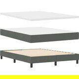 vidaXL krevet s opružnim okvirom s madracem i LED tamnosiv 140x200 cm tkanina | shoptok.hr