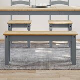 vidaXL Jedilna klop Panama siva 105x30x45 cm trdna borovina Cene