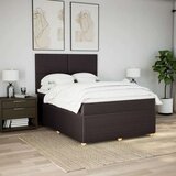  Krevet s oprugama i madracem tamnosmeđi 140 x 190 cm od tkanine | shoptok.hr