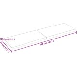Stolna ploča tamnosmeđa 180x50x(2-6) cm obrađeni masivni hrast | shoptok.hr