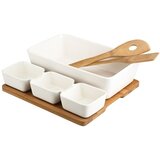 Altom design zdjela za salatu s posudama za umake na podlozi i žlicama od bambusa -01010052038 | shoptok.hr