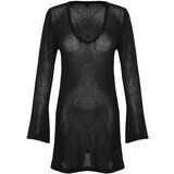Trendyol Black*001 Plain Fitted Mini Knitwear 50% Cotton, 50% Acrylic Dress cene