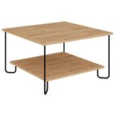 Marckeric Mizica z mizno ploščo v hrastovem dekorju v naravni barvi 80x80 cm Tonka – Cene