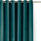 Modrozelena žametna zavesa za delno zatemnitev 265x270 cm Velto –