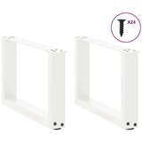  Noge za klubsko mizico v obliki črke U, 2 kosa, bele barve, 50 x (30-31) cm, jeklo | Shoptok.si