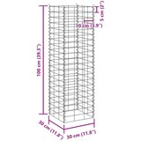  Gabionske gredice 4 kom 30 x 30 x 50/100/150/200 cm željezne | Eponuda.ba
