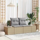  Vrtni kauč s jastukom Bež 184 x 62 x 69 cm poliratan | shoptok.hr
