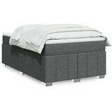 Maison Chic Box spring postelja - Vzmetna postelja z vzmetnico temno siva 120x200 cm blago SL5362, (21907255) | Shoptok.si