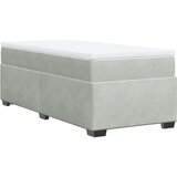 Box spring krevet s madracem svjetlosivi 100x200 cm baršunasti | shoptok.hr