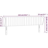 Vzglavje z ušesi temno rjavo 163x23x78/88 cm blago, (20952516) | Shoptok.si
