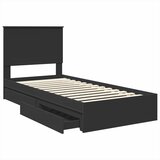  Krevet s od storage Crna 100 x 200 cm Konstruirano drvo | shoptok.hr