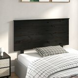  Uzglavlje za krevet crni 124 x 6 x 82,5 cm od masivne borovine | shoptok.hr