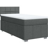 vidaXL Krevet s oprugama i madracem tamnosivi 100 x 200 cm od tkanine | shoptok.hr
