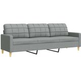 4-dijelni set sofa s tabureom jastucima svjetlosivi od tkanine | shoptok.hr