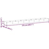  Vrtna visoka greda 775 x 100 x 36 cm Cinkana jeklena, (5000287852) | Shoptok.si