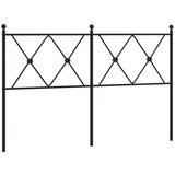 vidaXL Kovinsko posteljno vzglavje črno 140 cm, (21152173) | Shoptok.si