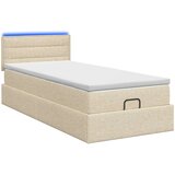  od pjene s madracem i LED-om Krem 100 x 200 cm Tkanina | shoptok.hr