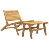 Maison Chic Vrtni Stoli - Stol za vrt z naslonom za noge trdna tikovina JS792, (21877467) | Shoptok.si