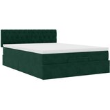  Ottoman krevet s madracem i LED diodama tamnozeleni 140x190 cm baršun | shoptok.hr