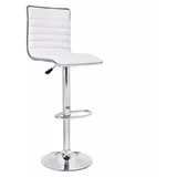 Barska stolica 033 Bela /Hrom metalna baza 400x480x940(1150)mm ( 776-062 )