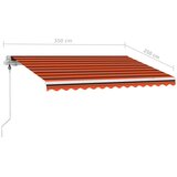 Prostostoječa avtomatska tenda 350x250 cm oranžna/rjava, (20728991) | Shoptok.si