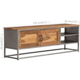 In TV omarica iz reciklirane tikovine in jekla 120x30x40 cm | Shoptok.si