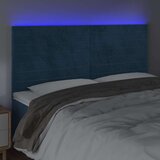  Posteljno vzglavje temno modro 180x5x118/128 cm žamet, (20953502) | Shoptok.si