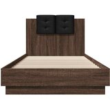  Okvir za krevet s uzglavljem smeđa boja hrasta 90x200 cm drveni | shoptok.hr