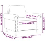  Fotelja smeđa 60 cm baršunasta | shoptok.hr