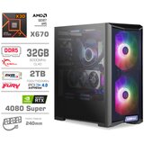 MEGA Računalnik TWR S10 R7-7800X3D/RTX4080 Super/32GB-DDR5/2TB-4.0/1000W/Brez OS/črna RGB, (21218380) Cene