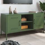 Maison Chic TV omarica - TV enota - Televizijska omarica olivno zelena 100,5x39x50,5 cm jeklo, (21701726) | Shoptok.si
