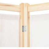 Sobna pregrada s 4 panela od tkanine 160 x 170 x 4 cm krem | Eponuda.com