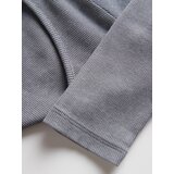 Reserved top z dolgimi rokavi z učinkom acid wash - siva | Shoptok.si