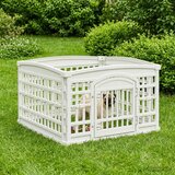  Igraonica za pse s 4 panela Bijela 91 x 91 x 58 cm Plastika | shoptok.hr