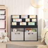  Otroška knjižnica Črna 72,5 x 29,5 x 69 cm Konstruiran les, (5000157389) | Shoptok.si