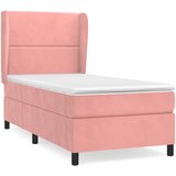Box spring krevet s madracem ružičasti 90x190 cm baršunasti | shoptok.hr