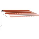  Ročno zložljiva tenda z LED lučmi 350x250 cm oranžna in rjava, (20803748) | Shoptok.si